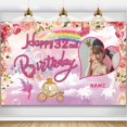 thumbnail image 1 of Banner para decoración de fiesta de cumpleaños AUBAO, diseño de princesa número 32, 1 of 7