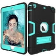 thumbnail image 5 of Dteck iPad mini/mini2/mini3 Case Heavy Duty Shockproof Hybrid Kickstand Cover, Black/Aqua, 5 of 6