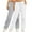 White, variant on hotojiny 2PC Womens Wide Leg Sweatpants Drawstring Elastic Waisted Comfy Pants Casual Solid Color Trousers with Pockets