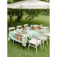 thumbnail image 4 of Outdoor Tablecloth with Umbrella Hole for Patio/Picnic/Party, Sage Green Eucalyptus Leaves Waterproof Table Cloth Rectangle Table Cover Washable, Summer Botanical Animals Watercolor (52"x 70"), 4 of 8