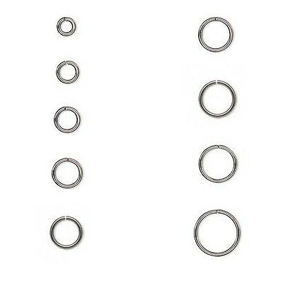 50 Hypoallergenic Surgical 304 Grade Stainless Steel 18 Gauge 1mm Thick Round Jewelry Finding Ring Jumprings (5mm)