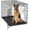 42.52"L x 26.77"W x 29.13"H 1, variant on Dog Crate, 42 Inch Large Double Door Dog Cage with Plastic Leak-Proof Pan Tray, Folding Medium Size Metal Wire Pet Kennel for Indoor, Outdoor, Travel