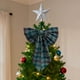 thumbnail image 3 of Adorno Navideño de Lazo Extragrande con Rayas a Cuadros, 40 Cm, con Cinta de Poliéster con Alambre | Guirnalda Extragrande para Árbol de Navidad | Decoración Reutilizable para Interiores y Exteriores, 3 of 6