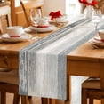 thumbnail image 5 of Silver Grey Table Runner 120 Inches, Farmhouse Gray Barn Wooden Vintage Striped Bed Runner Dresser Scarves Tabletop for Indoor Outdoor Parties/Ceremony/Banquet, 13"x 120", 5 of 9