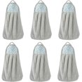 thumbnail image 1 of Toallas de Mano TUNC 6 uds Toalla de Lana de Coral Absorbente 39*24cm Gris, 1 of 5