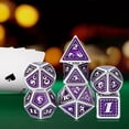 thumbnail image 1 of Dados poliédricos Favores de Juegos de Números grandes Accesorios de Suministro de de varios 7 piezas Dados Púrpura CUTICAT dados poliédricos, 1 of 8
