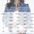 thumbnail image 3 of Yuaguia Women's Vintage Military-Style Denim Jacket, Double-Breasted Button Front Crop Coat with Stand Collar, Soft Stretchy Long Sleeve Jeans Outerwear for Fall Fashion & Daily Wear, Army Green XL, 3 of 5