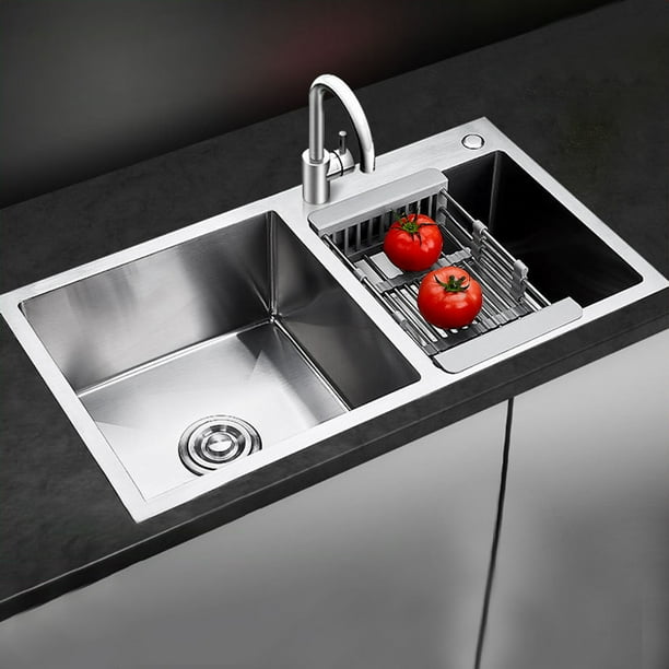 Ilh 32x 17 7 X 8 7in Stainless Steel Double Bowl Kitchen Sink Walmart Com Walmart Com