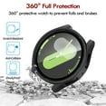 thumbnail image 4 of [2 Pack] for Samsung Galaxy Watch 7 Case [44mm], IC ICLOVER Full Cover Snap-on Cover with Built-in Clear Glass Screen Protector Anti-Scratch Hard PC Cover, Black, 4 of 8