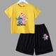 thumbnail image 2 of Nuevo conjunto de camiseta y pantalones cortos de verano con dibujos animados de Disney, bonito Stitch Angel para niños y niñas, ropa de algodón para niños, conjunto informal de 2 piezas para niños, 2 of 5