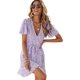 thumbnail image 1 of Vestido de fiesta de manga larga con estampado de leopardo para mujer Lila Púrpura CH Lila Púrpura CH Xishao ropa, 1 of 2