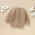 thumbnail image 4 of Splozh Sweatshirt Cardigan Newborn Baby Girl Boy Cute Long Sleeve Button Up Cardigan Toddler Knit Sweater Infant Fall Winter Clothes Coffee,12-18 Months, 4 of 9