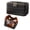 Black, variant on KUEON Travel Makeup Bag, Large Capacity Flat Open Cosmetic Case, Waterproof PU Leather Toiletry Organizer for Skincare & Brushes, Black