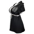 thumbnail image 2 of eVogues Plus Size Angel Wing Hoodie Top Black, 2 of 4