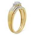 thumbnail image 2 of Dazzlingrock Collection 0.40 Carat (ctw) 14k Round Diamond Ladies 3 Stone Bridal Ring Engagement Set, Yellow Gold, Size 6, 2 of 4