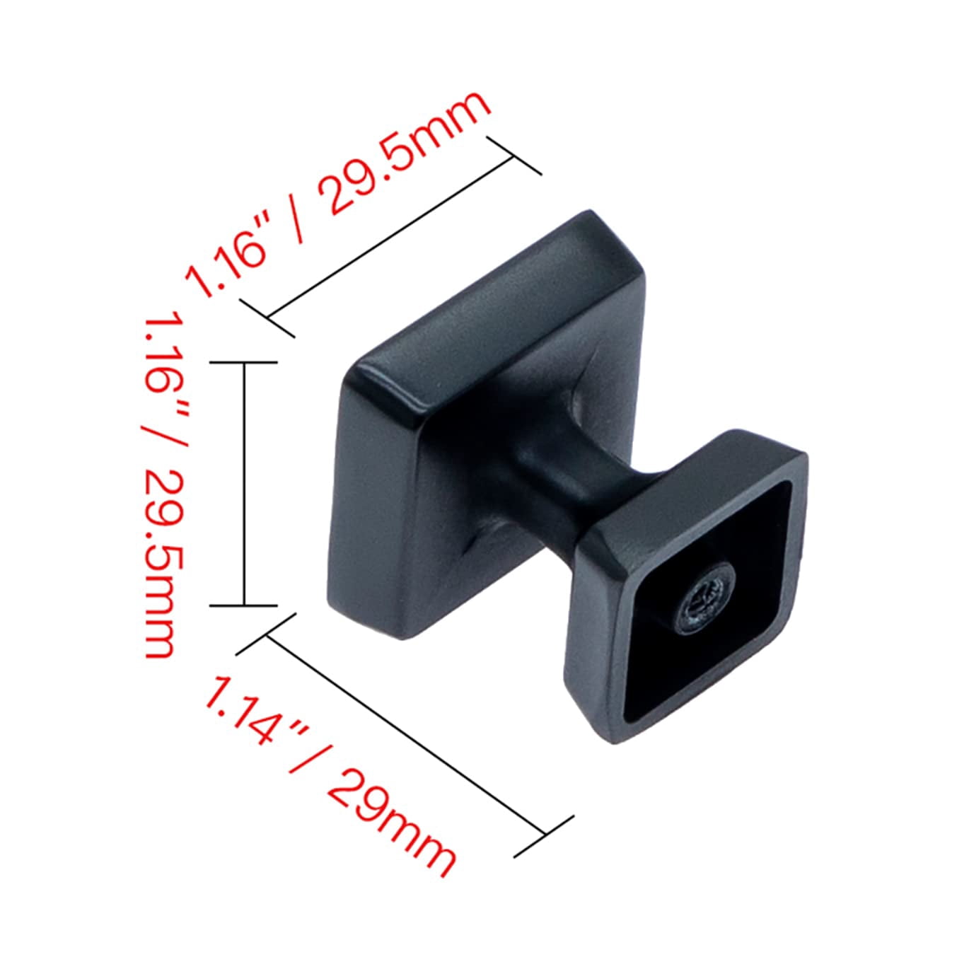 Utopia Alley 25pcs Bergen Cabinet Ring Pull Knob - Decorative Cabinet Drop Pull Knobs for Cabinets and Drawers - Vintage Cabinet Hardware with Hand Finished Matt Black - Metal Drawer Pull Knobs 1.16"