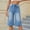 Blue, variant on Qulqfy Wide Leg Summer Jeans for Women Flare Blue Capris Casual High Waisted Baggy Jeans Teen Pants Girls L