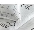 thumbnail image 3 of Ambesonne White Black Quilted Coverlet 3 Pcs, Digital Puppy Dog, Queen Size, White Black, 3 of 4