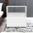 thumbnail image 7 of HomeRoots 543682 21 in. One Drawer Faux Wood Nightstand, White, 7 of 7