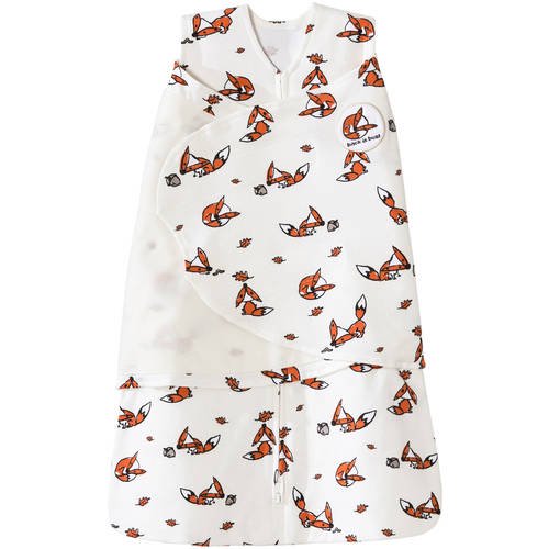 HALO SleepSack Swaddle, 100 Cotton, Cream Fox, Newborn