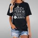 thumbnail image 2 of Mujeres de Verano de Manga Corta de Cuello Redondo Impreso Regular Sexy, Blusa Casual de Poliéster para Fiesta, Diario Y Toda la Temporada, 2 of 4