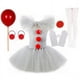 thumbnail image 3 of Disfraz de payaso Joker para niñas, disfraz de Cruella, villano de Halloween, fantasía, vestido de punto, tutú de cumpleaños para niños, 3 of 5