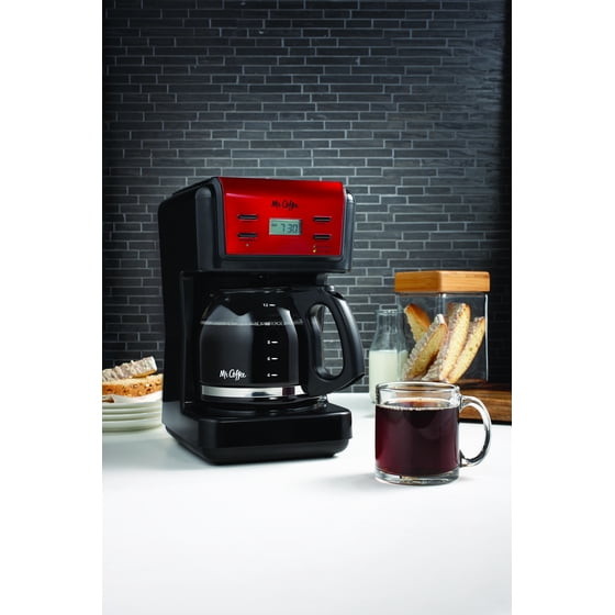 Mr. Coffee 12Cup Programmable Coffee Maker, Red BVMCKNX26