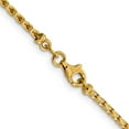 thumbnail image 4 of 14K Yellow Gold Jbsp's 2.1mm D/C Open Franco Chain (24 X 2.1) Made In Italy 7220-24, 4 of 5