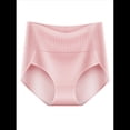 thumbnail image 4 of Ropa Interior Triangular Transpirable de Color Sólido para Mujer, Cintura Alta, Control de Abdomen y Levantamiento de Cadera. Rosa M, 4 of 9