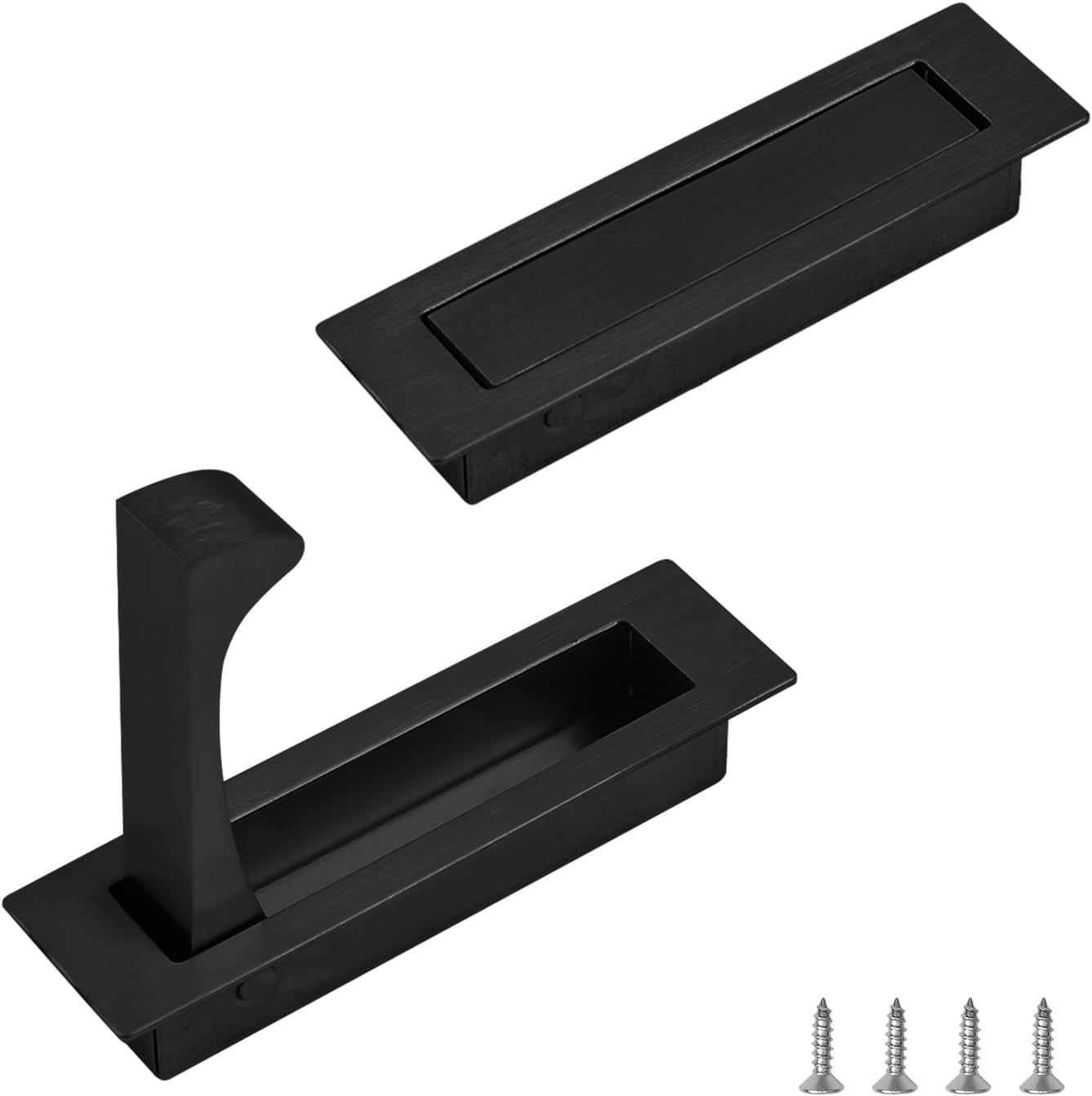 Flush Mount Door Pull, 2PCS 304 Stainless Steel Pocket Door Handle