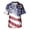 Light Blue, variant on Independence Day Scrubs for Men Fashion Patriotic V-Neck Short Sleeve Graphic Printed Scrub Uniform Summer Comfortable Stretchy Work Uniform with Pockets Hot Pink L