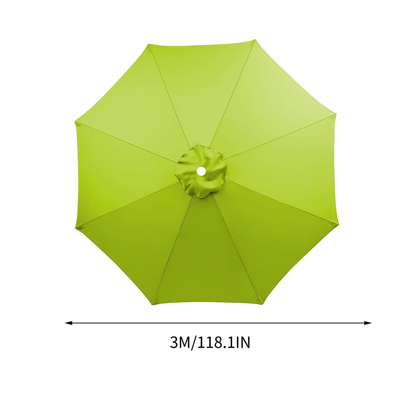 Kbndieu 9.8ft Beach Umbrella for Sand, Outdoor Portable Umbrella Replacement Canopy for 6 Ribs, Suitacse for Beach Patio Garden Pool Backyard on Clearance