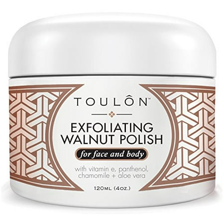 Natural Exfoliator - Exfoliating Facial Scrub. Natural Walnut Scrub Exfoliator for Face & Body. Great to Exfoliate for Men and Women and Treat Acne Prone Skin.