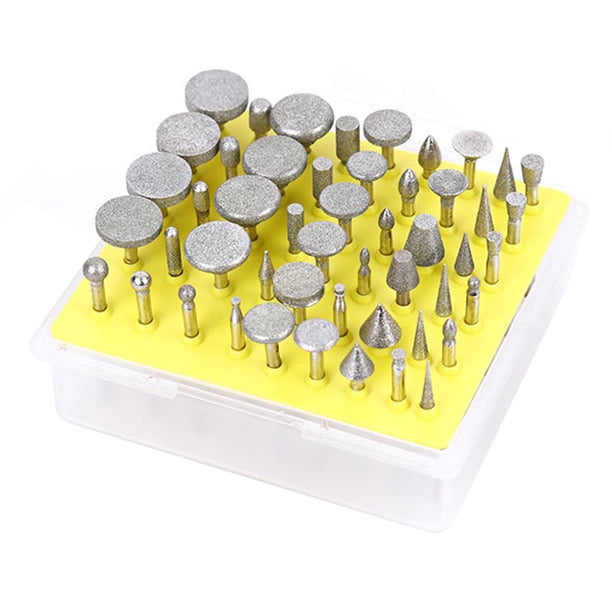 50Pcs / Set Juego De Fresas De Brocas De Diamante Cabezal De Molienda Para Herramientas Rot Tomshoo Cabeza de pulido
