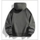 thumbnail image 4 of pstuiky Camisas suaves de manga larga para hombre, Sudadera con capucha y manga larga para hombre, deportiva, holgada, con cremallera y bolsillo con cordón, de color liso y a la moda xxl, 4 of 4