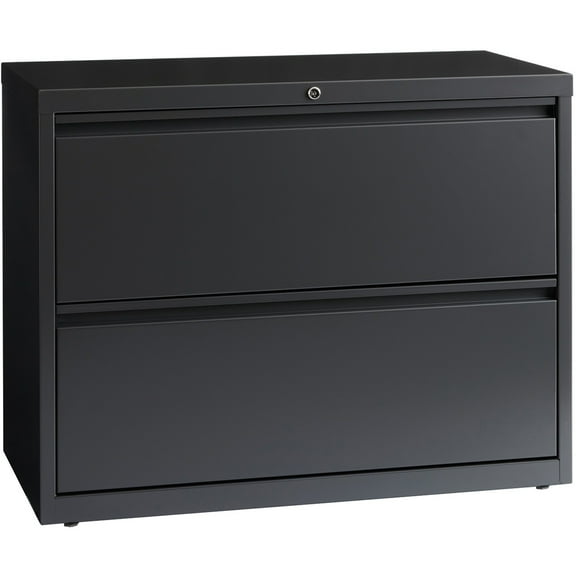 Lorell Lateral File 2-Drawer 36"x18-5/8"x28-1/8" Charcoal 60449