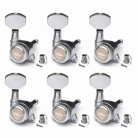 SAPHUE Guitar Locking Tuners 1:18 Lock String Machine Head with Hexagonal Handle Replacement for Electric Folk Acoustic Guitars