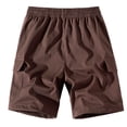 thumbnail image 6 of HKYNLAG Mens Cargo Shorts Elastic Waist Drawstring Casual Work Shorts Summer Hiking Outdoor Shorts with 4 Pockets Coffee 3XL, 6 of 7