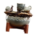 thumbnail image 4 of Fuente de agua de mesa con cascada decorativa, tetera Fengshui para casa de té, adorno de agua corriente para el hogar, la oficina, el dormitorio y el, 4 of 8