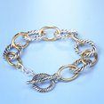 thumbnail image 3 of Exquisite Braided Wire Rope Twisted 1pc Bracelet - Suitable for Daily Wear by Women and Mothers - Ideal Gift,golden   silvery, 3 of 14