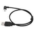 thumbnail image 3 of Herwey AA Micro Usb Computer Cables USB‑A To Mini USB‑B Cable Male To Male Elbow Left Angle Power Supply Charge Cord For PC, 3 of 8