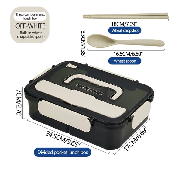 BPA Free Microwave Safe Lunch Box 1.5L Leakproof Food Container With Compartments Portable Meal Prep Campus