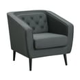thumbnail image 5 of AC Pacific Mid-Century Modern Grey Polyester Tufted Tuxedo Arm Sofa Set, 5 of 7