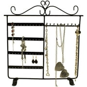 Tytroy Earring Holder Jewelry Organizer Necklace Hanger Wall Stand Rack Black Classic Display