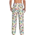 thumbnail image 3 of Uemuo Cartoon Labrador Retriever Pattern Men's Wide Leg Palazzo Lounge Pants with Pockets Light Weight Loose Comfy Casual Pajama Pants-XX-Large, 3 of 9