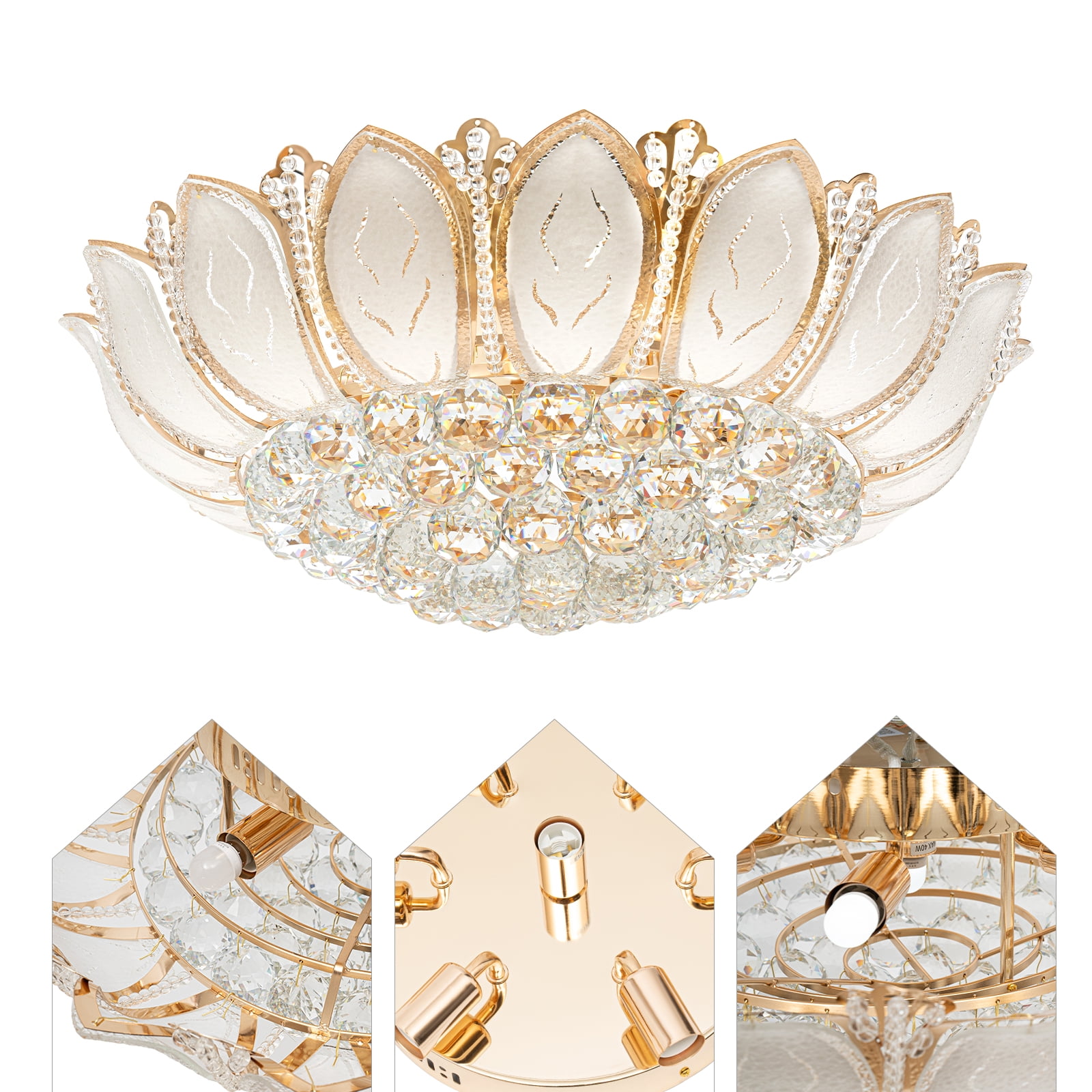 Wildnix Elegant Ceiling Light – 360° Illumination, Remote Control, Floral Lotus Design, Soft Light
