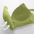 thumbnail image 5 of Amidoa No Underwire Bras for Women Plus Size Green Push-up Rhinestone Bra Bralettes for Women L, 5 of 6