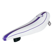 TRACER Comfort Bike Saddle,White & Purple Stylish Bicycle Seat,Lowrider Banana Saddle