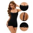 thumbnail image 3 of Unique Bargains Women's Lace Trim Tummy Control Butt Lifter Shaperwear Bodysuits S Black, 3 of 6