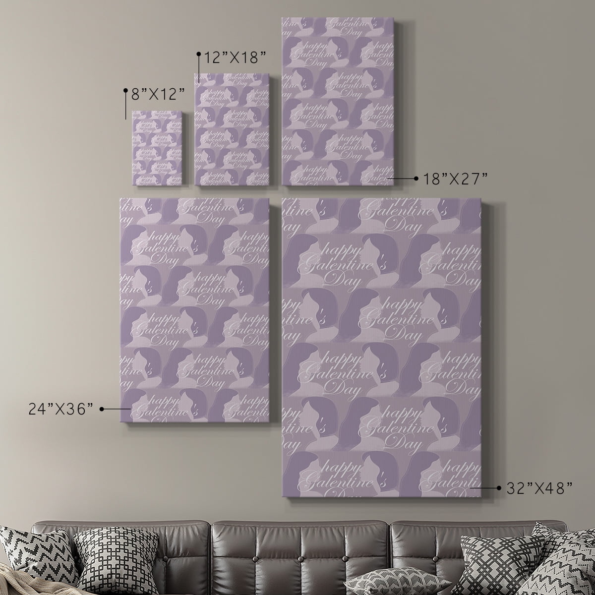 Happy Galentine's Day Collection E Premium Gallery Wrapped Canvas - Ready to Hang